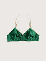 COTTON Emerald Green Bralette