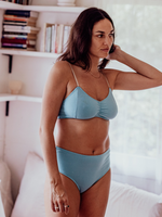 COTTON Cornflower Blue High Waisted Bottoms
