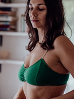COTTON Emerald Green Bralette