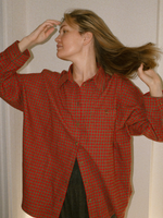 Flannel Check Shirt · red