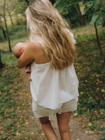 Lusia Shorts · cream plumeti dots