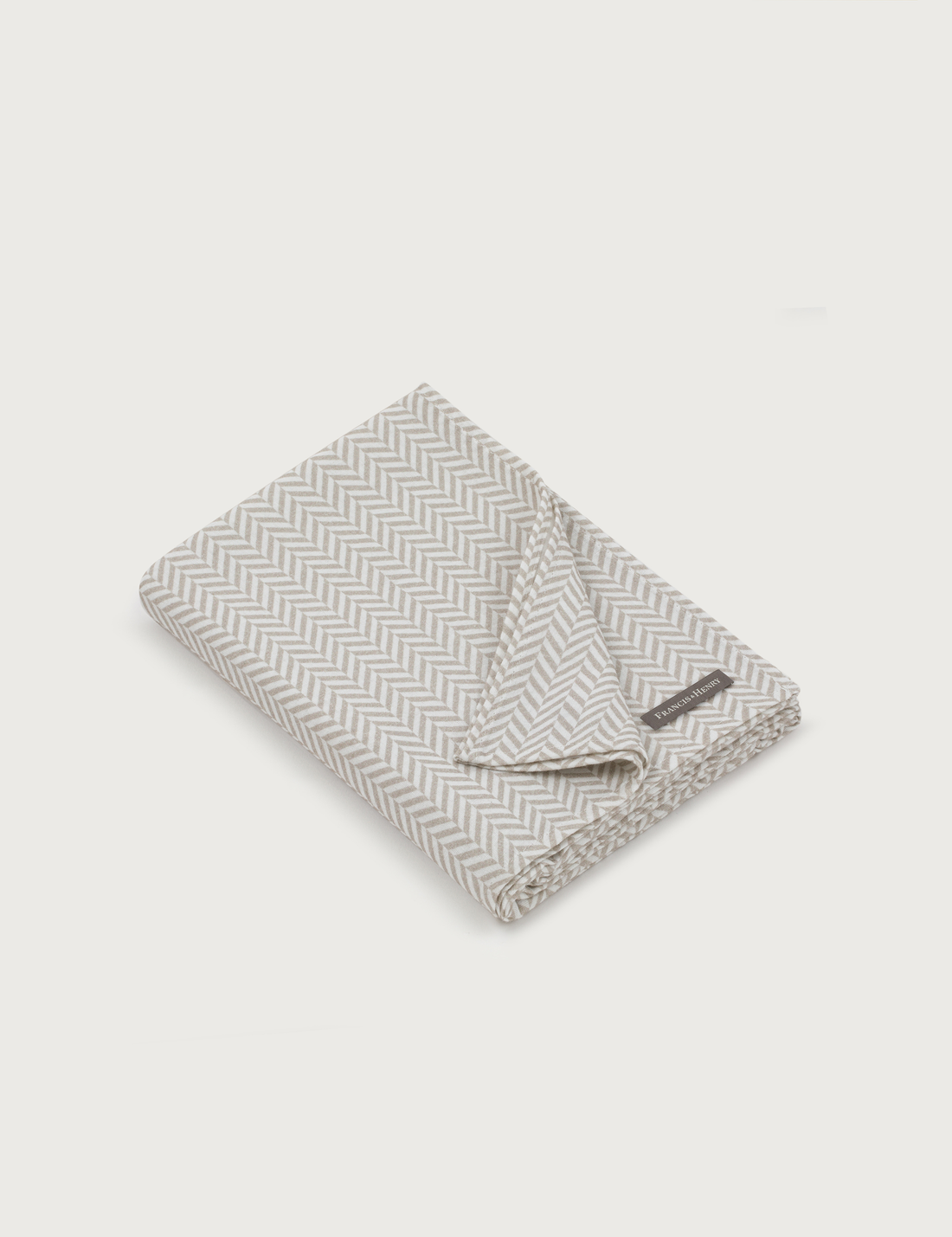 Swaddle Blanket · warm grey herringbone