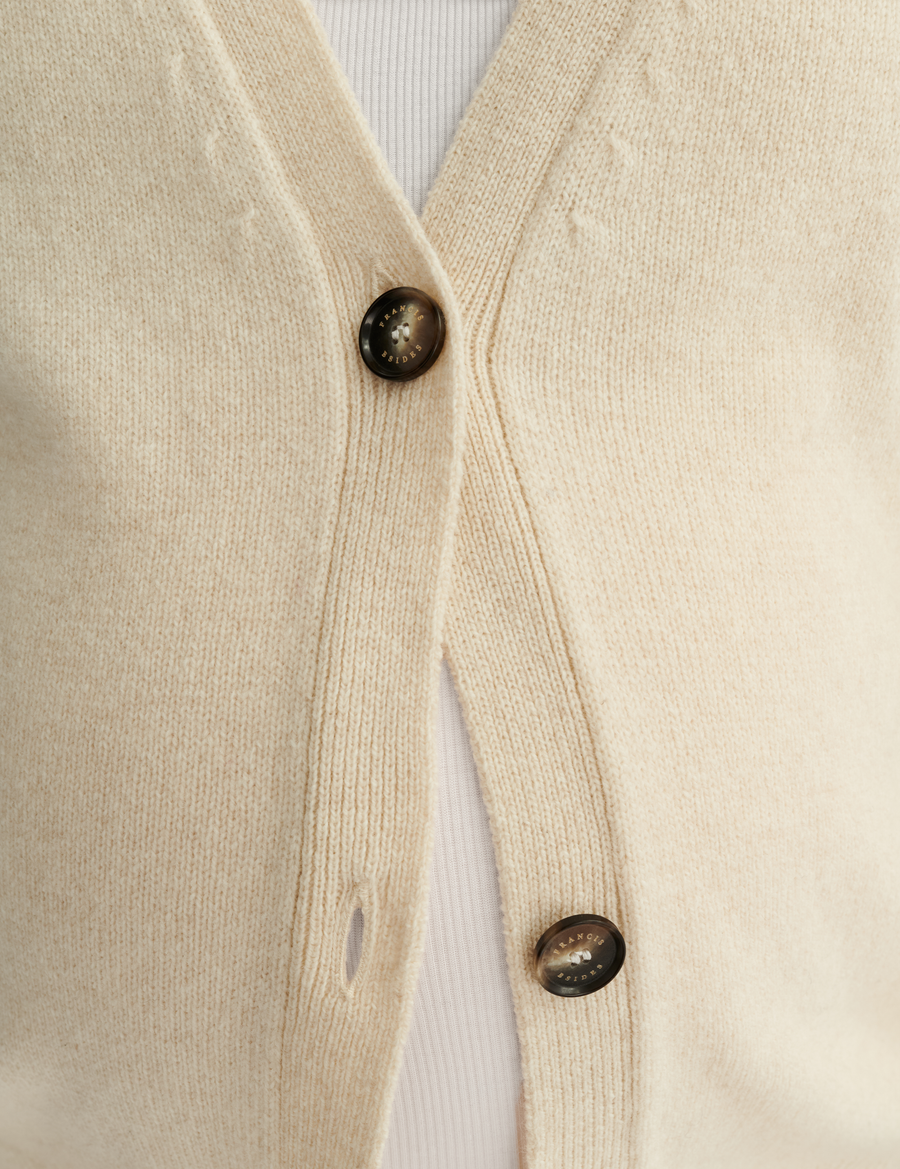 Merino Cardigan · beige