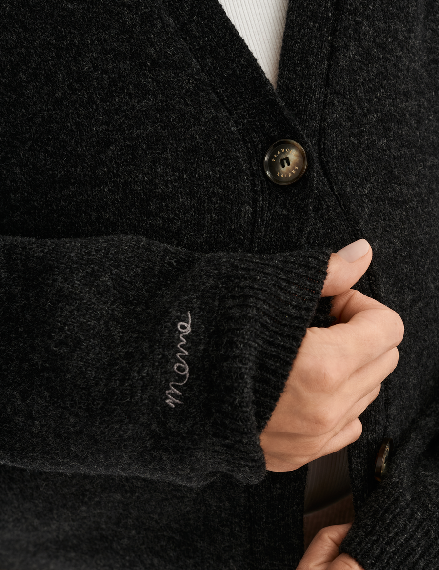 Merino Cardigan · graphite