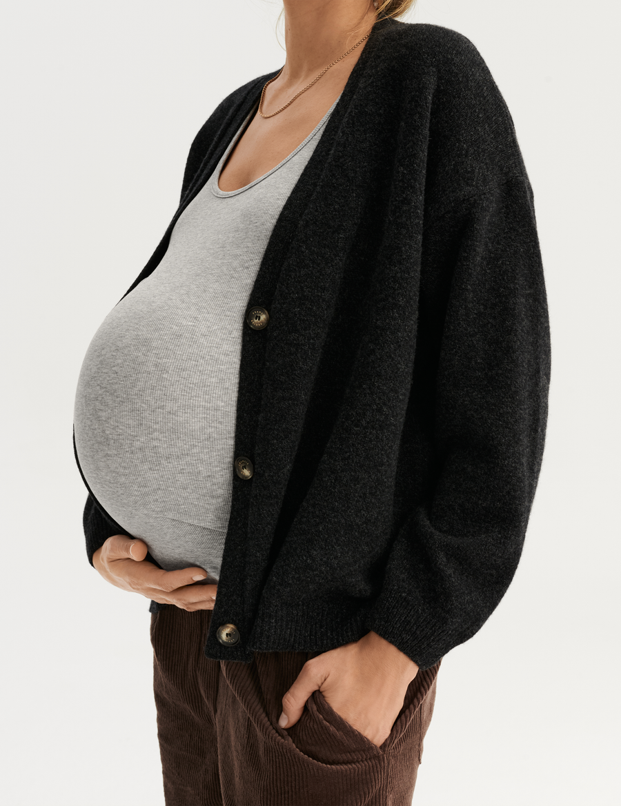 Merino Cardigan · graphite