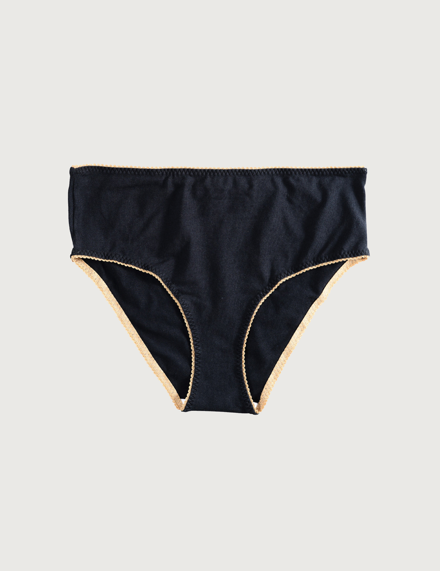 COTTON Black High Waisted Bottoms