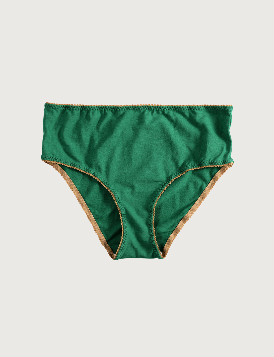 COTTON Emerald Green High Waisted Bottoms