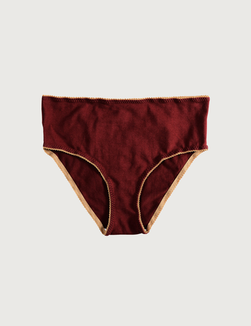 COTTON Mulberry Red High Waisted Bottoms