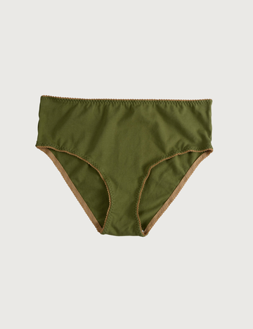 COTTON Olive Green High Waisted Bottoms