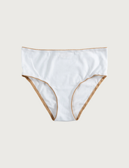 COTTON White High Waisted Bottoms