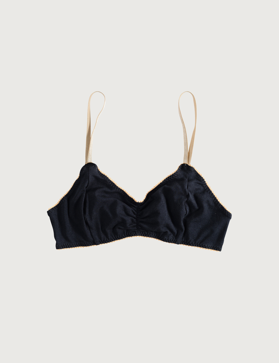 COTTON Black Bralette