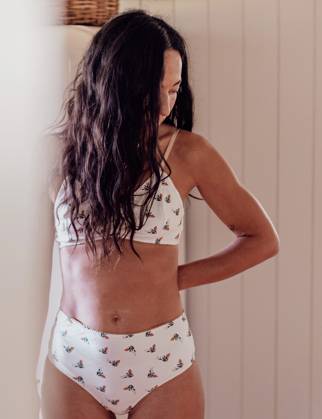 PRINTED COTTON Citrus High Waisted Bottoms