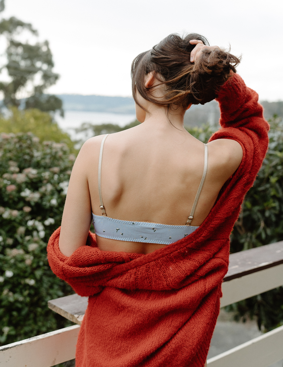 PRINTED COTTON Daisy Bralette