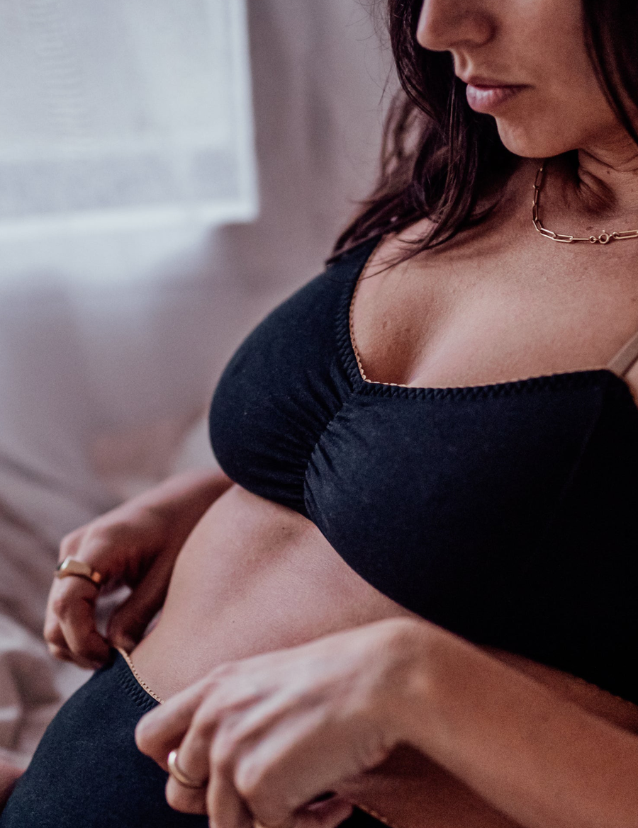 COTTON Black Bralette