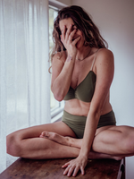 COTTON Olive Green Bralette