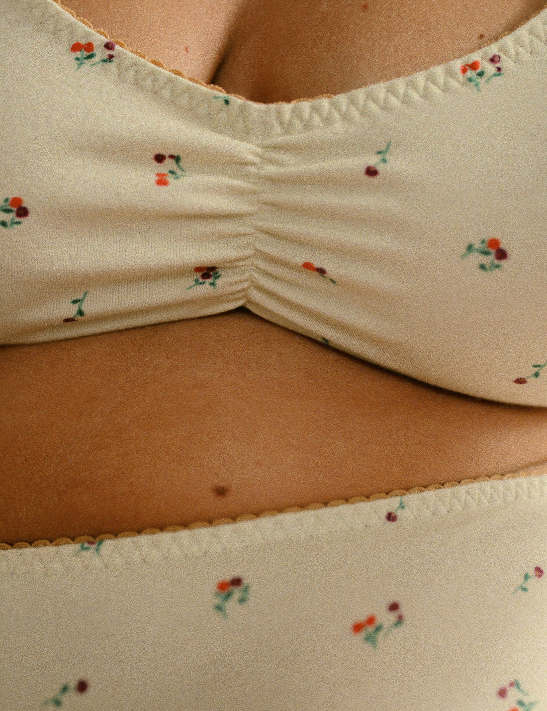 PRINTED COTTON Posy Bralette