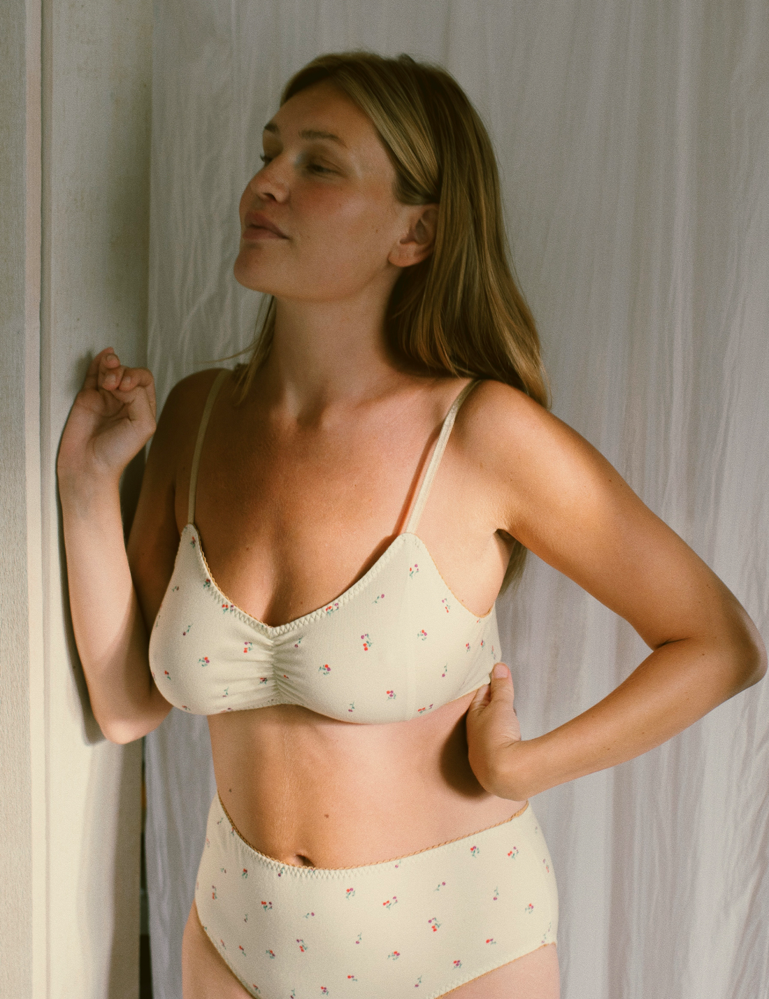 PRINTED COTTON Posy High Waisted Bottoms