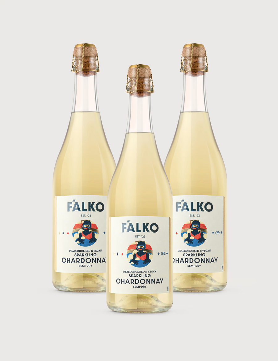 3-PACK F'ALKO Sparkling Chardonnay 0% (3x750 ml)