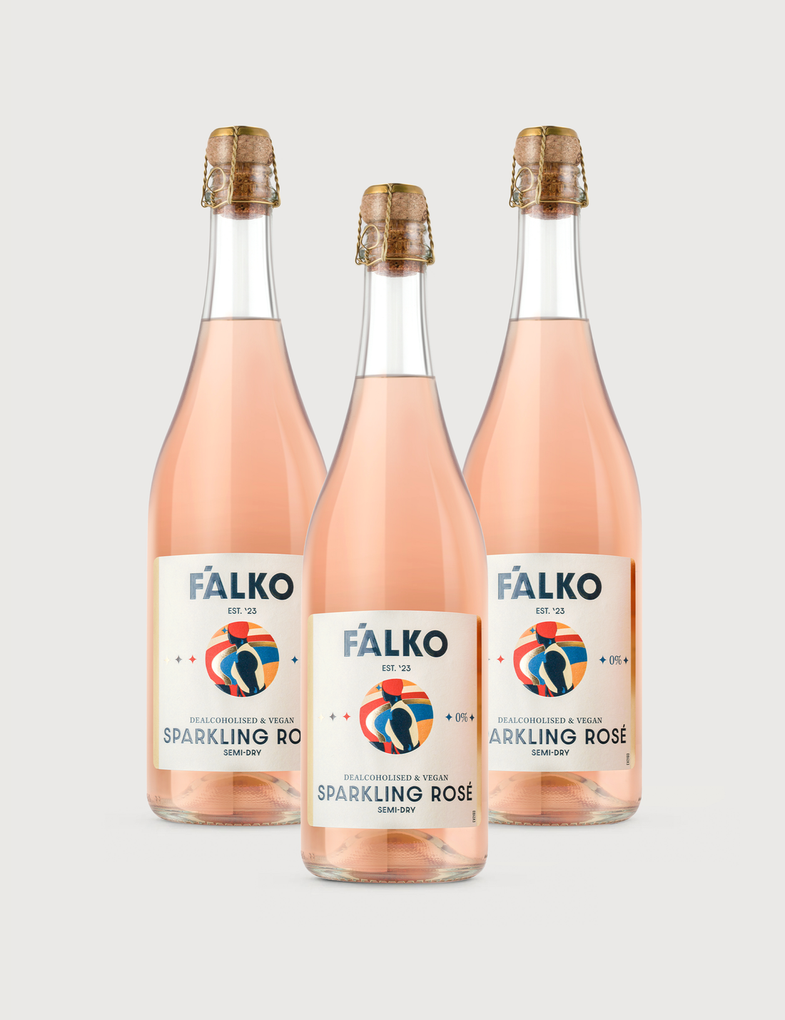 3-PACK F'ALKO Sparkling Rose 0% (3x750 ml)