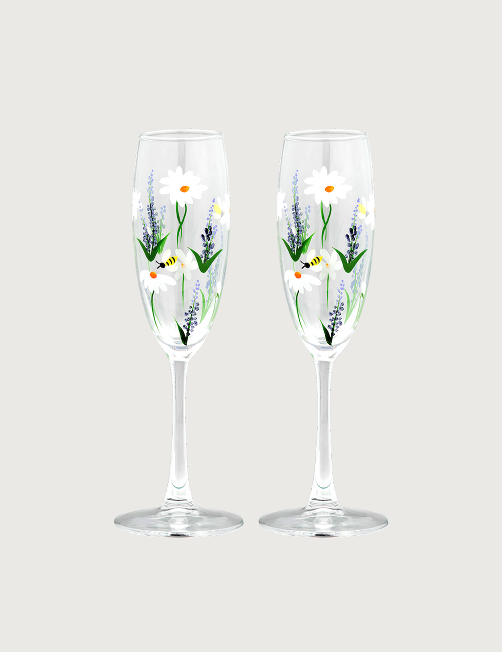 Springtime Toast Champagne Flute Set of 2