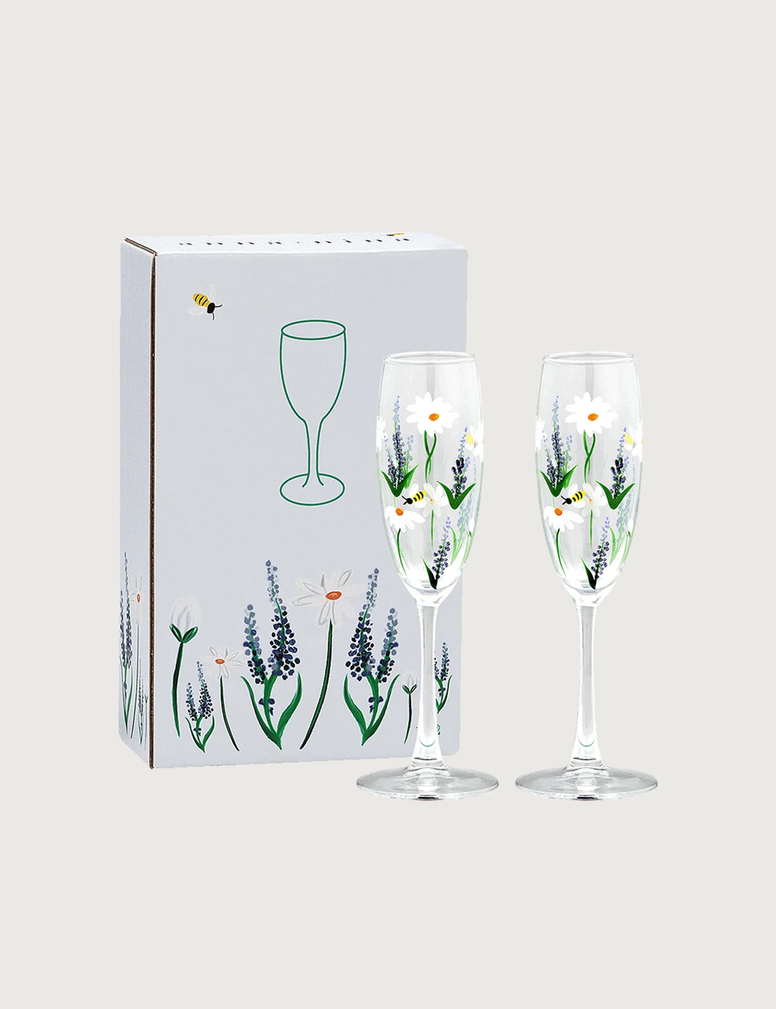 Springtime Toast Champagne Flute Set of 2