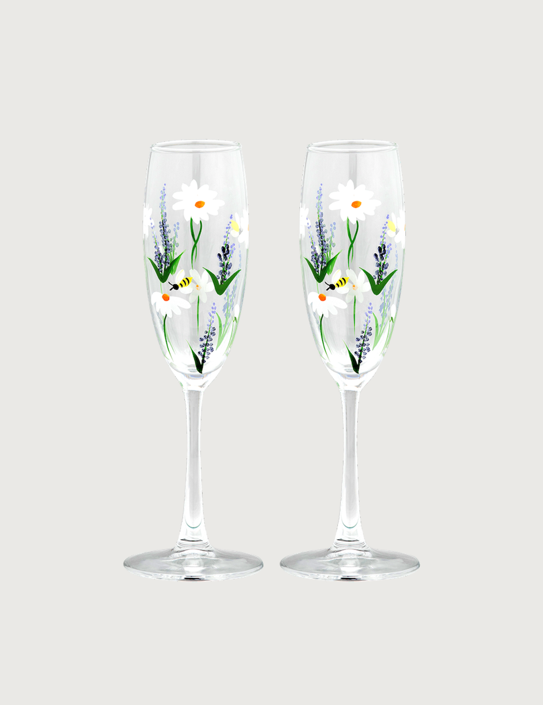 Springtime Toast Champagne Flute Set of 2