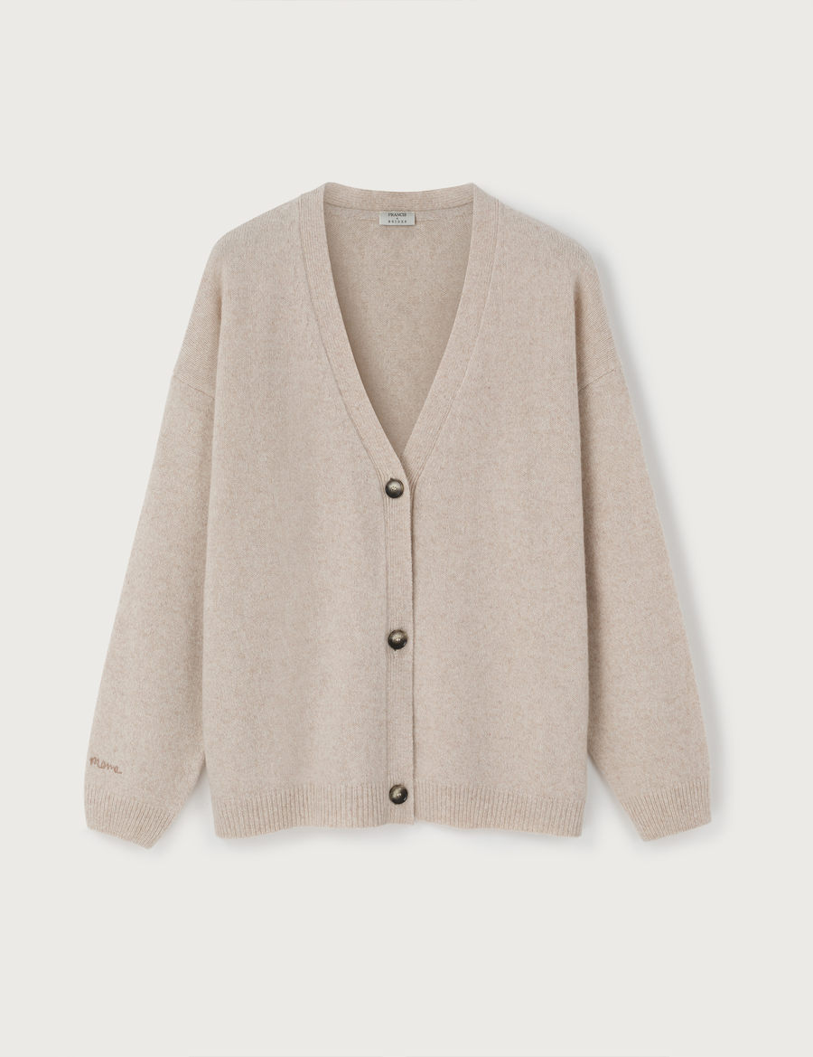 Merino Cardigan · beige