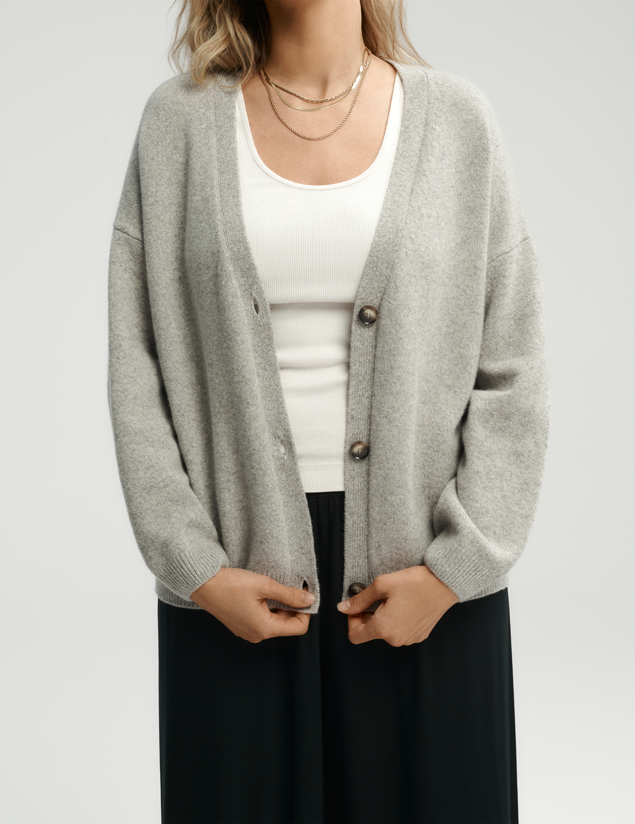 Merino Cardigan · grey