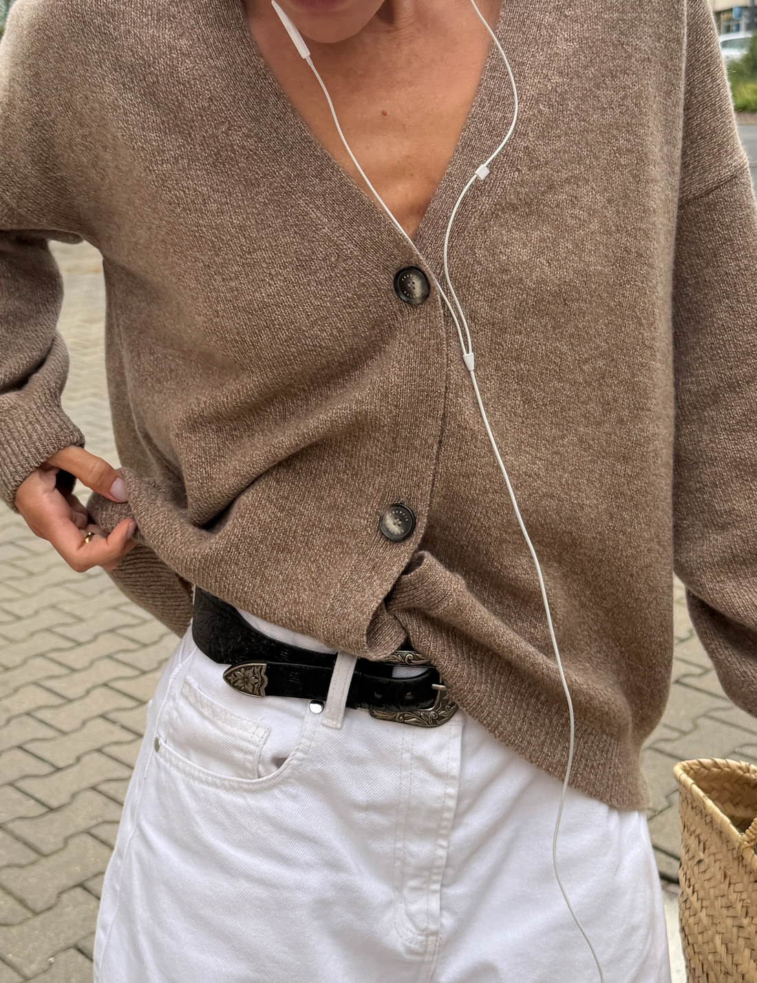 Merino Cardigan · taupe