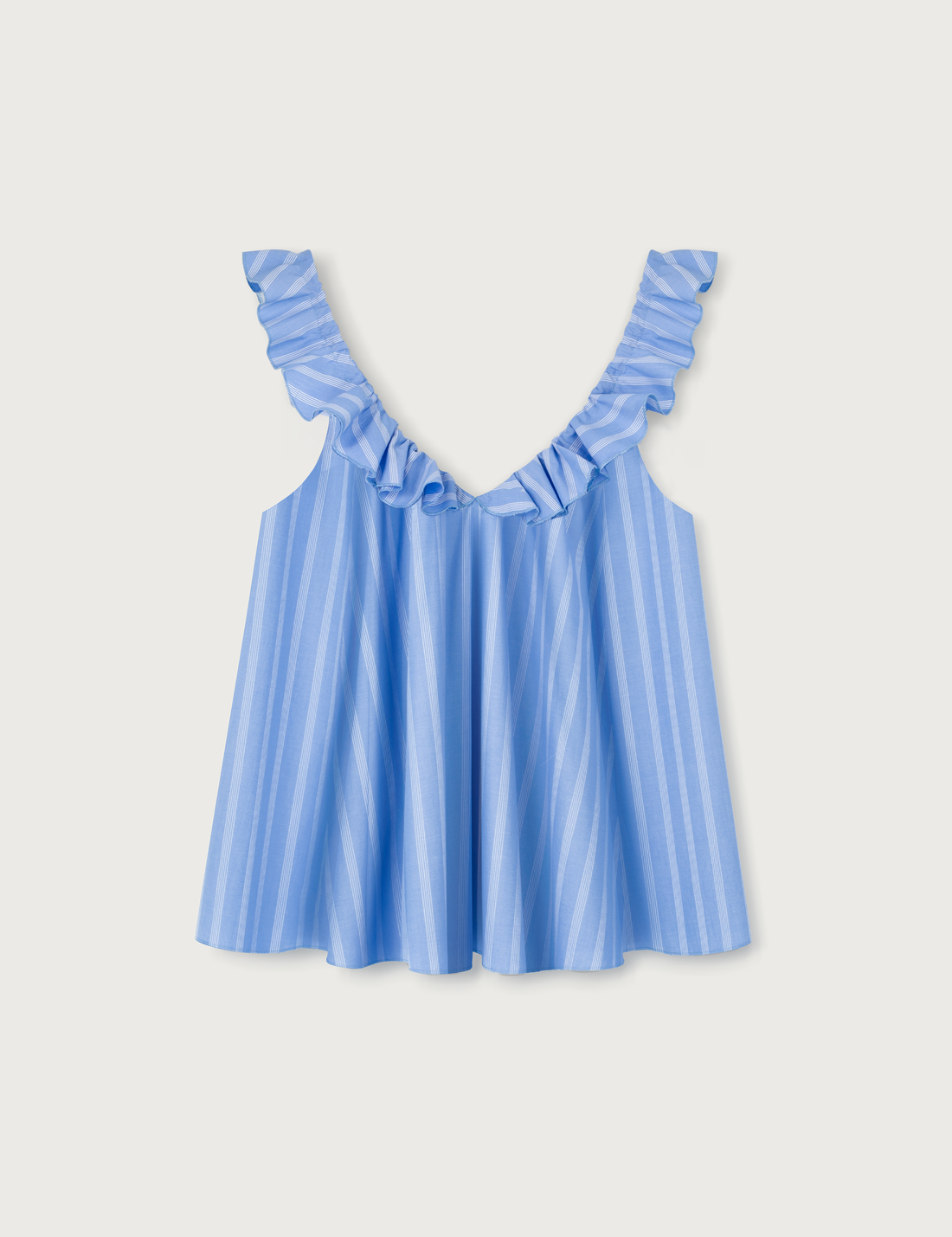 Lusia Top ·  stripy summer blue
