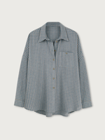 Flannel Check Shirt · blue-grey