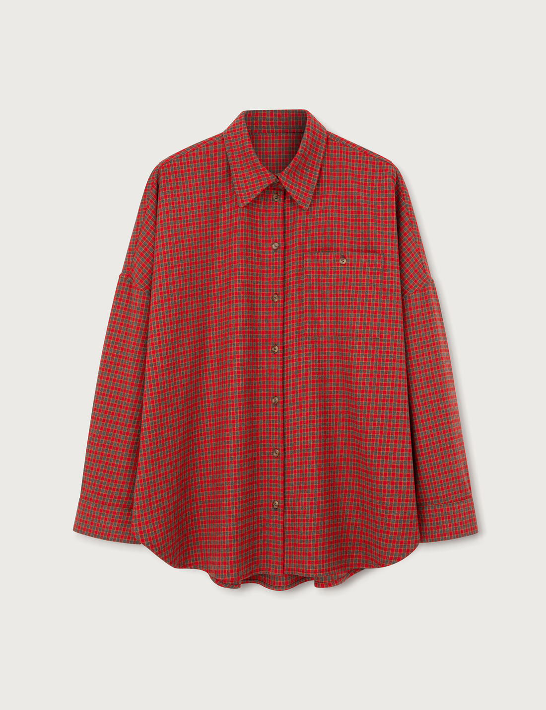 Flannel Check Shirt · red