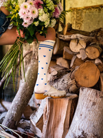 Compression socks · blue hearts