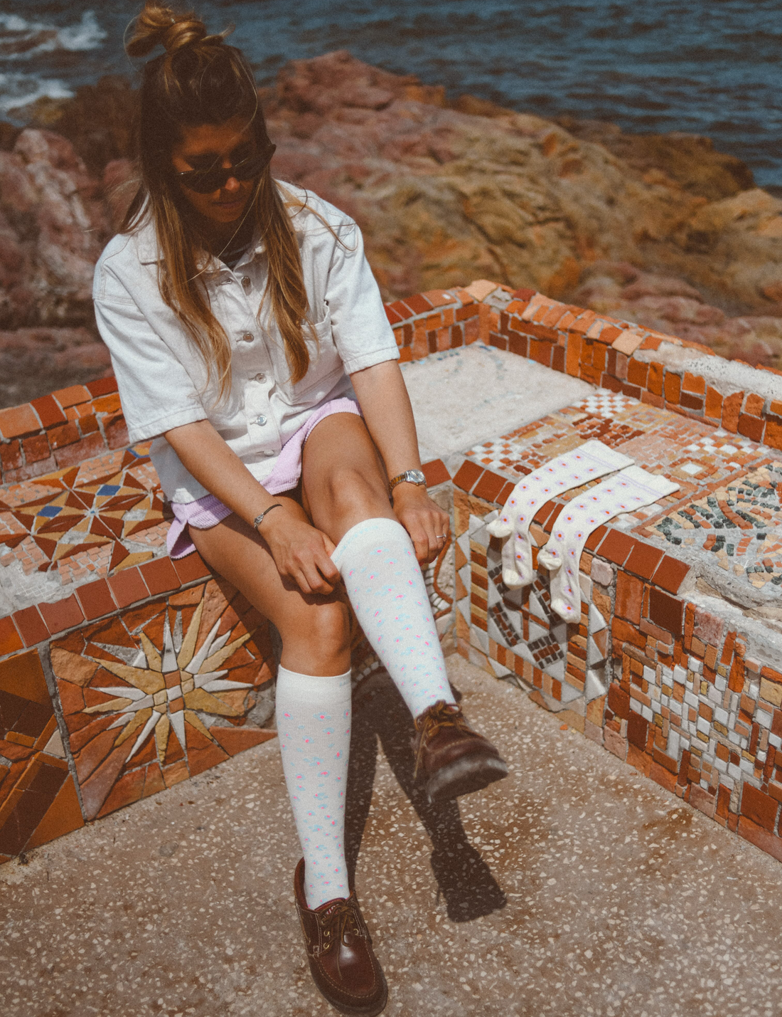 Compression socks · neon leopard print