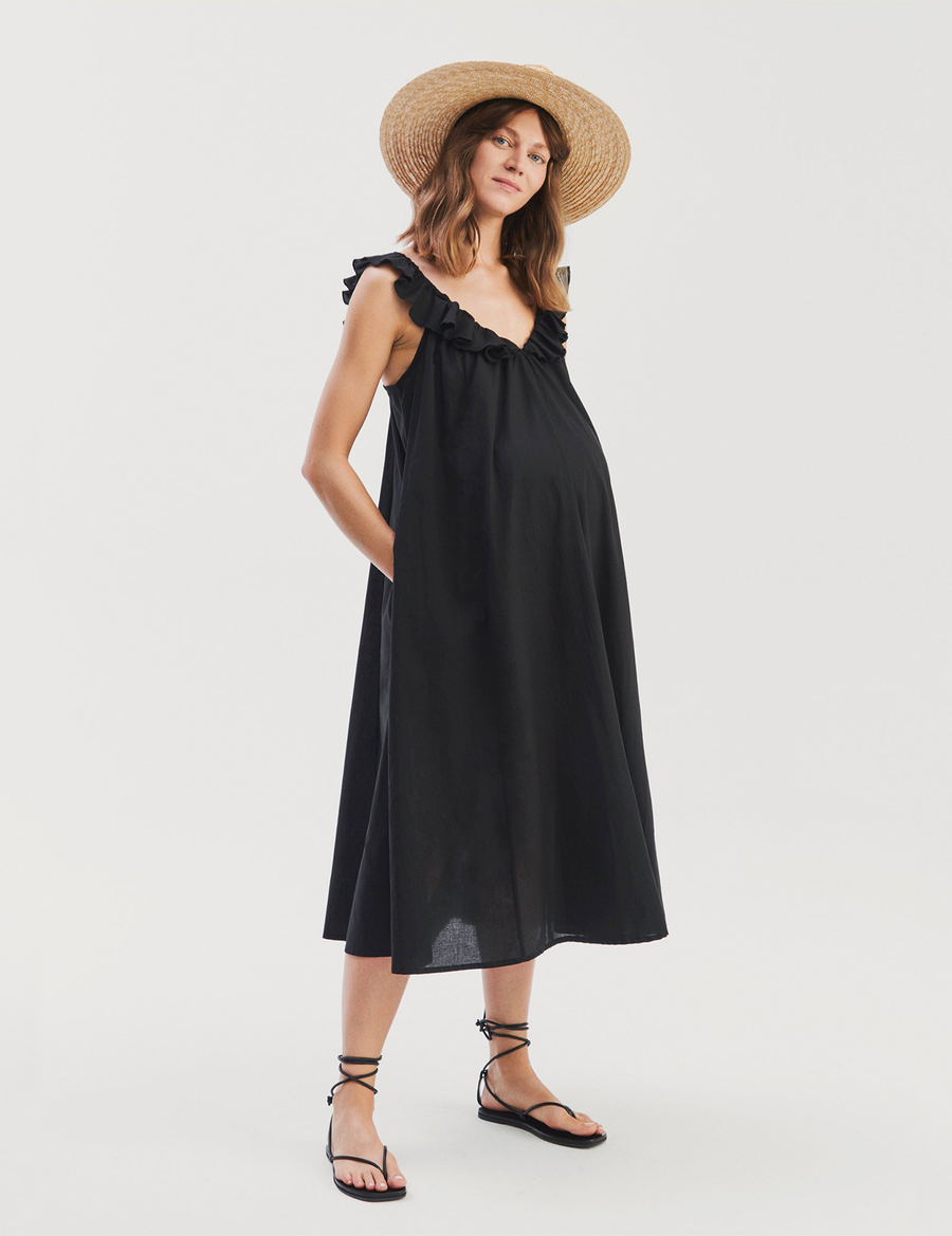 Lusia Midi Dress · soft black