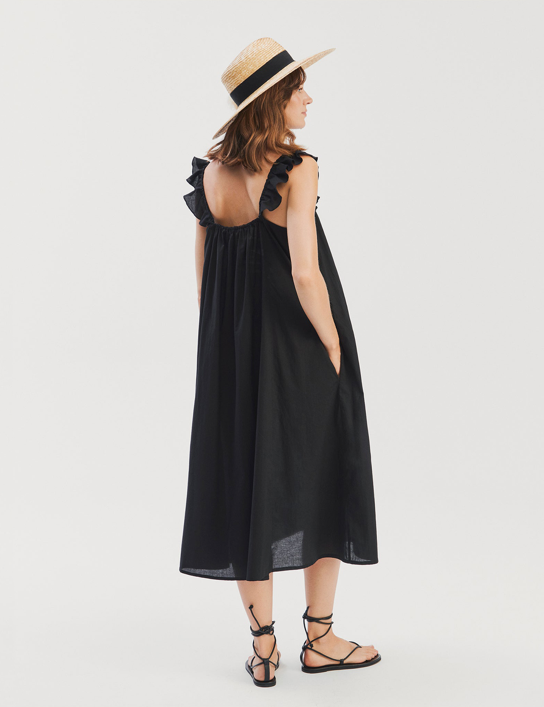 Lusia Midi Dress · soft black