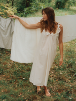 Lusia Midi Dress · cream plumeti dots