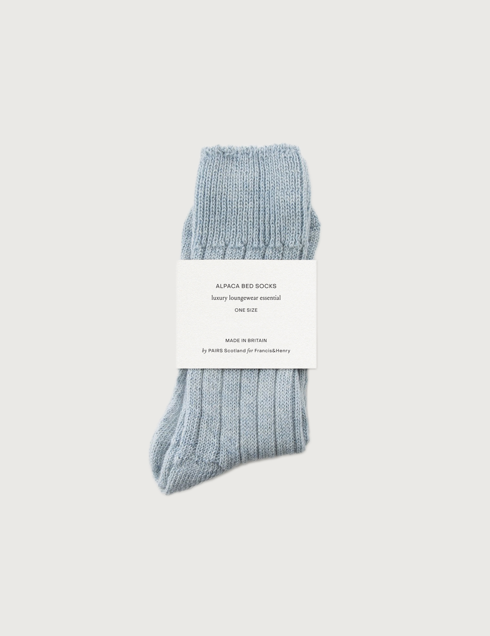 Alpaca Bed Socks · powder blue