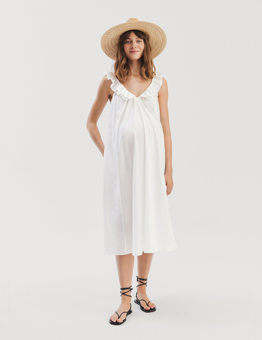 Lusia Midi Dress · creamy white