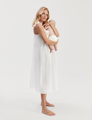 Lusia Midi Dress · cream plumeti dots