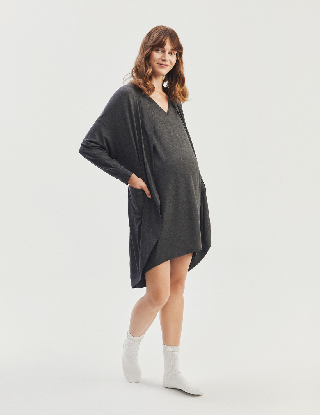 Grey clearance nursing dress
